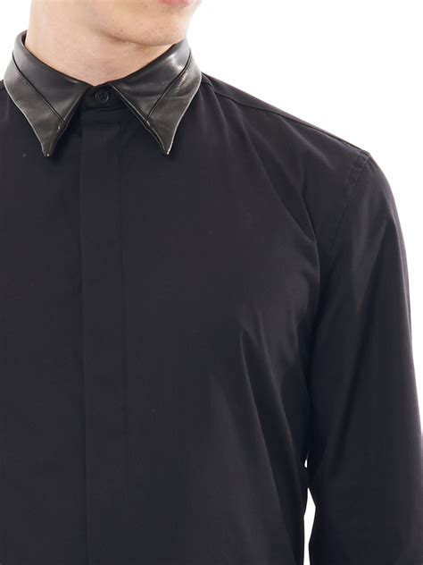 givenchy leather collar shirt|Givenchy clothing.